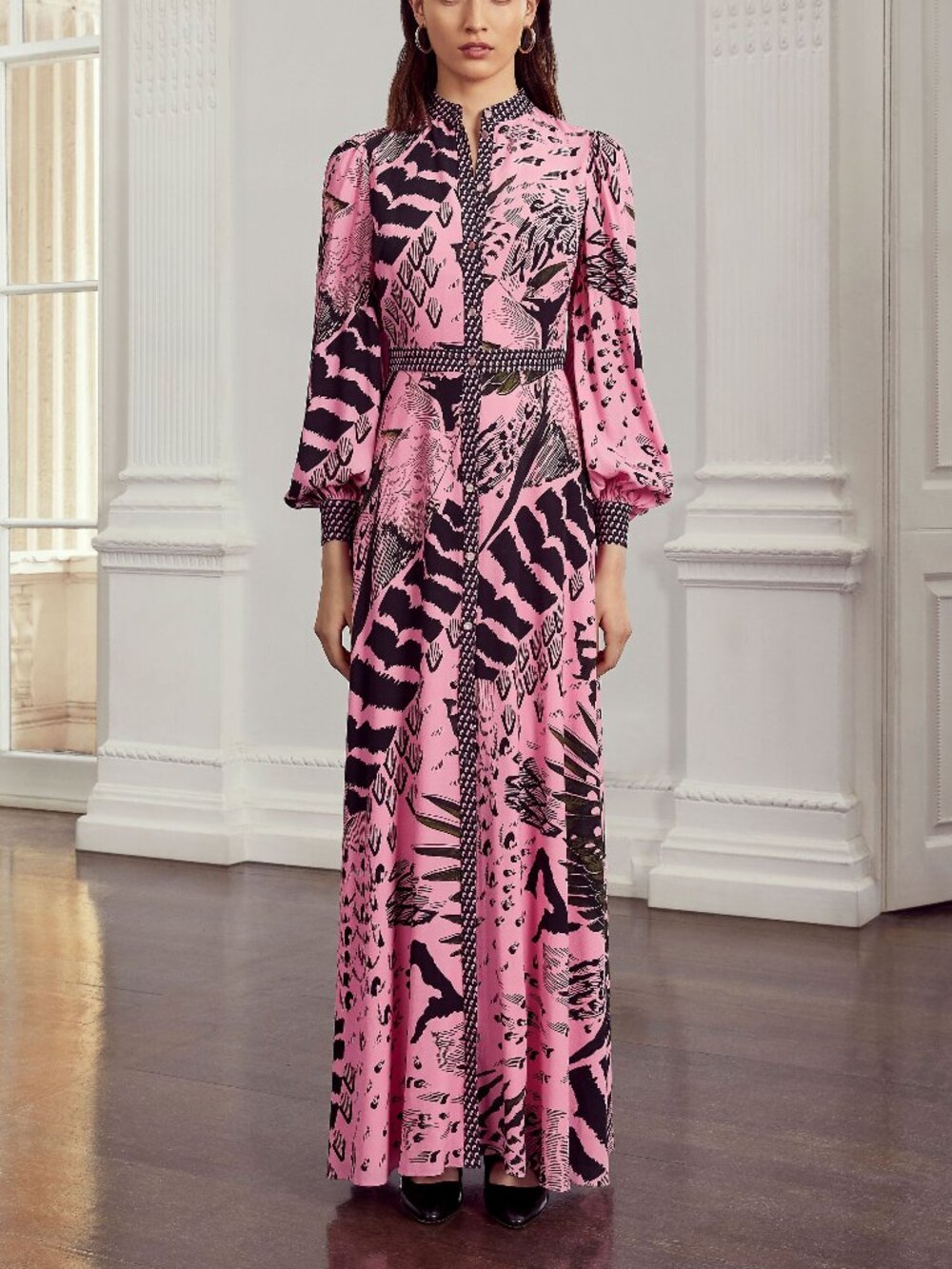 NWT Temperley London Rosella Dress, Pink L/S Lined